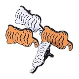 Abaodam 4 Stück Teiliges Alloy Brustnadeln mit Niedlichen Tiger motiven Dekorative Anstecknadeln für Kleidung Pullover und DIY Accessoires Langlebige Metallbroschen für Damen