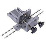 3-In-1 Dübellehre Bohrschablone 6/8/10mm Aus Aluminiumlegierung Mit Cnc Präzise Metrische Skala Magnetische Führung Dübelhilfe Lochpositionierer Für Holzbearbeitung Türen Fenster Möbel Silber