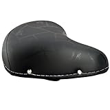 Selle Montegrappa FAHRRADSATTEL CITYSATTEL Leder in Retro Look für CITYBIKE BEACHCRUISER HOLLANDRAD 07F schwarz - Made in Italy