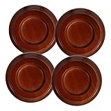 SEWOART 4 Stück Klaviermatte piano mat klavier matte Schutzmatte für Klavierboden Klavierteppich Piano-Fußpolster Klavierfüße aus Holz Kissen für Klavierrollen Kautschukholz Brown