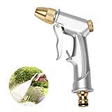Metall Garten Spritzpistole, Hochdruck Garten Spritzpistolen Metall, Verstellbarer Wasserdurchfluss Garten Handbrause, Hochwertig Garten Brause Mit Verschiedene Strahlarten für Garten Bewässerung