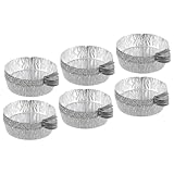 iplusmile 50 Stück Aluminium waagschalen mit Griff Einweg Laborschalen Leicht Hitzebeständig Stapelbar für Chemisches Wiegen von Pulver und Flüssigkeiten