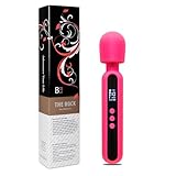 NEU - „THE ROCK XL“ KRÄFTIGER 23,5 cm MAGIC WAND für Frauen JETZT mit DISPLAY - Massagestab ummantelt von hochwertigem PREMIUM SILIKON in lila, pink von „BuyAndFeelGood“