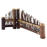 TOYANDONA Handgefertigtes Kleines Holz zaun Ornament Japanischer Stil Miniatur Zaun für Mikro landschaften Fotorequisiten Bonsai Teezeremonie dekoration