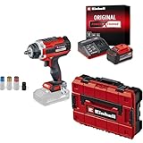 Einhell Professional Akku-Schlagschrauber IMPAXXO 18/450 Power X-Change (18 V, 450 Nm, 3 Leistungsstufen, Brushless, 1/2'-Aufnahme, inkl. Nuss-Set, 5,2 Ah Akku + Ladegerät)
