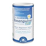 Dr Jacob's Basenpulver plus mit echter Zitrone I für Muskeln¹, Knochen², Herz³ und Blutdruck⁴ I Kalium Calcium Magnesium Zink I Vitamin C D B1 I auch bei Diäten I 300 g Basen-Pulver vegan