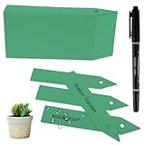 100 Stk Pflanzenschilder,Wetterfest Pflanzschilder,Kunststoff Pflanzenstecker zum Beschriften,Pflanzen Etiketten Für Draussen Garten(Grün)