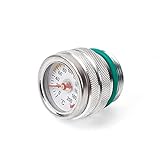 Slakerbe Motor Öltemperaturanzeige, Motorrad Öltemperaturanzeige aus Legierung, M30×1.5 Universal, Kompatibel für 1987-1998 Kawasaki650, Silber