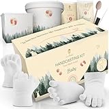 SOULBABY® Gipsabdruck Baby Hand und Fuß [4 Abdrücke] I 100% Made in Germany I Baby Geschenk Geburt Junge & Mädchen | Fußabdruck & Handabdruck Baby (Gipsabdruckset Baby Hand und Fuß)