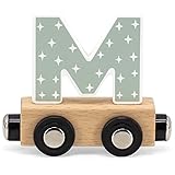 Elefantasie Buchstabenzug Namenszug Holzeisenbahn magnetisch Holzbuchstaben Wunschname zusammenstellen M bunt