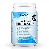 Biocool Wasserreinigungstabletten – Packung mit 250 Tabletten für bis zu 1.250 Liter Trinkwasser | Ideal für Camping, Wandern, Wohnwagen und Notfälle | 1 Tablette reinigt 5 Liter
