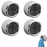 Runder Geschirrtuchhaken, Geschirrtuchhalter, Wandhalterung, Haken, Bohren, Handtuchaufhänger, Küchenhaken, runder Geschirrtuchhalter für Küche, Bad, Schrank, 4 Stück