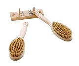 eliga Set mit 2 Sauna-Bürsten und Aufhängeleiste