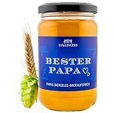 Hallingers Brotaufstrich Biergelee Bester Papa - Vatertagsgeschenk & zum Muttertag Handgerührter Brotaufstrich fürs Vatertags Frühstück (Glas) - Geschenk im Sommer & als perfektes Grillgeschenk | Glüc