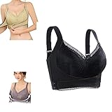 JPSSJGYH EleganzaCurve Recontour-BH aus Turmalinfaser, formender Hebe-BH mit Spitze und seitlicher Schnalle vorne (1PCS-E,42#)