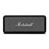 Marshall Emberton II tragbare Bluetooth Lautsprecher, kabellos, koppelbar, IP67 Staub und wasserfest, über 30 Stunden Spielzeit, Schnellladung, Innen- und Außenlautsprecher - Schwarz und Stahl