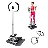 Mobiclinic®, Stepper mit Lenker, Höhenverstellbar, LCD-Monitor, Einstellbare Intensität, rutschfeste Pedale, Step-by-Step-Maschine, Kompakt, Heimtraining, Step-Pro