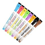 FUNOMOCYA 8 Stück Magnetische Whiteboard Stifte Waschbare Trocken Abwischbare Marker Magnetische Marker Whiteboard Stifte Whiteboard Marker Trocken Abwischbare Schreibzubehör