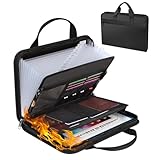 Rushclick Schnellhefter mit großem Fassungsvermögen, A4, feuerfest, mit Griff, feuerfest und wasserdicht, mit farbigen Tabs, Rushclick Fächermappe mit 26 Fächern für Zuhause, Büro