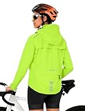 FitsT4 Sports Damen Radjacke Regenjacke Wasserdicht Fahrradjacke Atmungsaktiv Wanderjacke Windbreaker Sommer Leichte Windjacke Outdoor Jacken Reflektierend Fahrradjacke