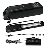 UBETTER 36V 15AH Ebike Akku, Elektrofahrrad Batterie mit 30A BMS, 2A Schnell-Ladegerät, USB Ausgang, Sicheres Schloss, Led-Anzeigeleuchte, 5 Pin Grundplatte, für 0-1000W Motor