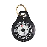 POLARIS Wasserdichter Mikrokompass 2 Modelle/Armbandkompass oder EDC-Kompass (EDC-Kompass, 2), schwarz