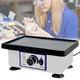 Rüttelplatte, 220V 120W Elektrisch Dental Oszillator Gipsrüttler Rüttelplatte Gips Rüttelplatte Einstellbare Geschwindigkeit Oszillator Dentallaborgeräte für Mischen Gips Gießen Modellen Harzguss