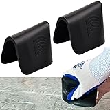 2 Stück Abdichtungswerkzeug Caulking Finisher Fliesen- und Holzziegel-Dichtung, Dichtungswerkzeuge für Küche Bad Boden Fliesen, Baustellen, Geschäfte, Bürodekoration (Black)