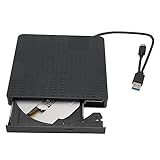 Externes CD DVD Laufwerk, USB 3.0 Typ C CD DVD Brenner Lesegerät, Tragbarer DVD Brenner mit Steckplatz für Laptop PC 7 8 98