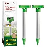 GARDIGO® Maulwurfvertreiber Solar 2er Set I Maulwurfschreck für den Garten I Maulwurfabwehr, Wühlmausvertreiber, Wühlmausschreck