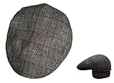 Norsen Herren gefütterte Schirmmütze mit Ohren- und Nackenschutz Winter Mütze mit Ohrenklappen Herren Herbst Winter Schiebermütze mit Ohrenschutz Flatcap Schirmmütze (L)