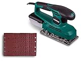 Schwingschleifer 240W - Effektive Schleifmaschine [11.000 U/min] Schleifer Holz, 90x187mm, Inkl. Staubsammelbehälter & 12 Schleifpapiere