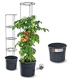 rgvertrieb Blumentopf Tomatentopf Topf für Tomatenpflanzen Tomatenzüchter Pflanzen-Aufzucht-Turm mit Rankhilfe Rangitter (Ø 300)