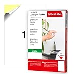 Etiketten A4 Bogen ∣ Bedruckbare Etiketten - weiß selbstklebend bedruckbar - Papier Labels/Haftetiketten -Universal Etiketten (1 pro Blatt | 10 Blatt)