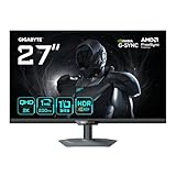 GIGABYTE G27Q2 27” 2K QHD Gaming-Monitor - 2560 x 1440, 200Hz, 1ms, 350 cd/m², G-Sync-kompatibel, FreeSync Premium, HDR10, HDMI 2.0, DisplayPort 1.4