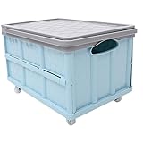 LOEFLIFA Faltbare Aufbewahrungsbox Mit Rädern Große Plastikkiste Für Kleidung Spielzeug Und Lebensmittel Stapelbare Storage Box Für Schlafzimmer Auto Zur Organisation Von Wohnbereichen