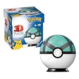 Ravensburger 3D Puzzle 11581 - Puzzle-Ball Pokémon Pokéballs - Netzball - [EN] Net Ball - für große und kleine Pokémon Fans ab 6 Jahren