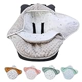 Einschlagdecke Babyschale für Winter und Übergang Buggy Schlafsack Universal Fußsack Babydecke Baumwolle Baby Pucksack für Kinderwagen Autositz für Babys 0-12 Monate, Hellbraun