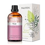 PHATOIL Ätherisches Öl Rosenöl 30 ml, Ätherische Öle Rose Reine Naturrein für Diffuser, Aromatherapie Duftöle Rose für Luftbefeuchter, Kerzen, Duftlampe