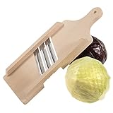 SIDCO Krauthobel Gemüsehobel Sauerkrauthobel Kohlhobel Gurkenhobel 3 Messer Holz Hobel