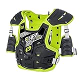O'NEAL | Brustprotektor | Motocross Enduro | Aus Kunststoff-Spritzguss, Verstellbare Hüftgurte PXR Stone Shield Brustpanzer | Erwachsene | Schwarz Neon-Gelb | One Size