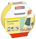 tesa Malerband Professional - Malerkrepp aus dünnem Washi-Papier zum besonders präzisen Abkleben bei Malerarbeiten - für innen und außen - 25 m x 38mm