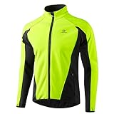 LAMEDA Fahrradjacke Herren Winter Thermo Softshelljacke Radjacke Wasserdicht Winddicht Atmungsaktiv Reflektierend Laufjacke Herbst Damen für Radfahren Sport Laufen Wandern Grün L