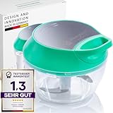 freegreen® GERMANY Gemüseschneider 540 ml Multi-Zerkleinerer I Zwiebelschneider I Universalzerkleinerer I Multischneider I Ideal für Obst & Gemüse I Zwiebeln I Knoblauch I Tomaten I Nüsse