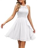 Wedtrend Brautkleider Cocktailkleider Damen Weiss Abendkleid Damen Kleid Damen Sommer Elegant Abendkleid Festlich WT0213 White XL