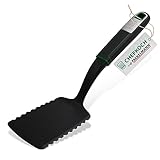 CHEFKOCH Lasagneheber Deluxe 2in1 – Flach zum Anheben, Zackig zum Schneiden – Soft-Touch-Griff, Ideal für Beschichtete Töpfe & Pfannen – Spülmaschinengeeignet