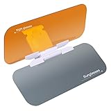 Auto Blendschutz，Blendschutz Auto Sonnenblende 2 in 1 Tag Und Nacht Fahren Sonnenblende mit Einstelltaste Blendschutz Anti-UV Abblendbar