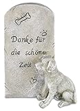 MaMeMi Gedenksein/Erinnerngsstein/Grab-Deko Trauer/Tiergrabstein Erinnerung 'Hund'