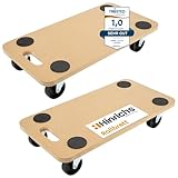 Hinrichs 2X Transportroller 58 x 30cm - Transport Rollbrett für Umzug & Werkstatt - Rollwagen Transport - Möbelroller Schwerlast max. 200 kg Tragkraft - Transporthilfen für Möbel - Transportbrett