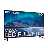 Cecotec Smart TV - LED-Fernseher mit 40 Zoll, Full HD-Auflösung - A5 Serie ALF50040. VIDAA Smart TV, Dolby Audio, integriertes WLAN, 3 HDMI und 2 USB, 16W Lautsprecher